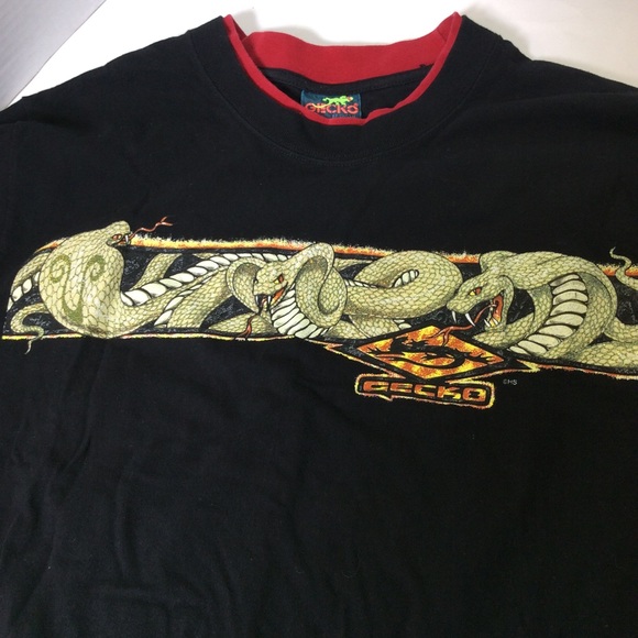 Gecko Hawaii Vintage Surf Surfer Snake Cobra Tee - Picture 6 of 10